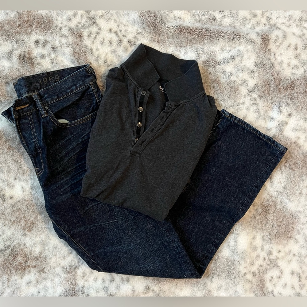GAP Men’s 1969 button fly dark wash jeans 31x30